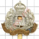 Suffolk Regiment scarce Edwardian OR’s “two tower” cap badge.Die-stamped bi-metal example. (Gaylor