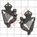 8th King’s Royal Irish Hussars OSD bronze pair of collars circa 1902-52.Die-cast examples. (2