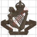 8th King’s Royal Irish Hussars scarce OSD bronze cap badge circa 1902-52.Die-cast example. (as KK