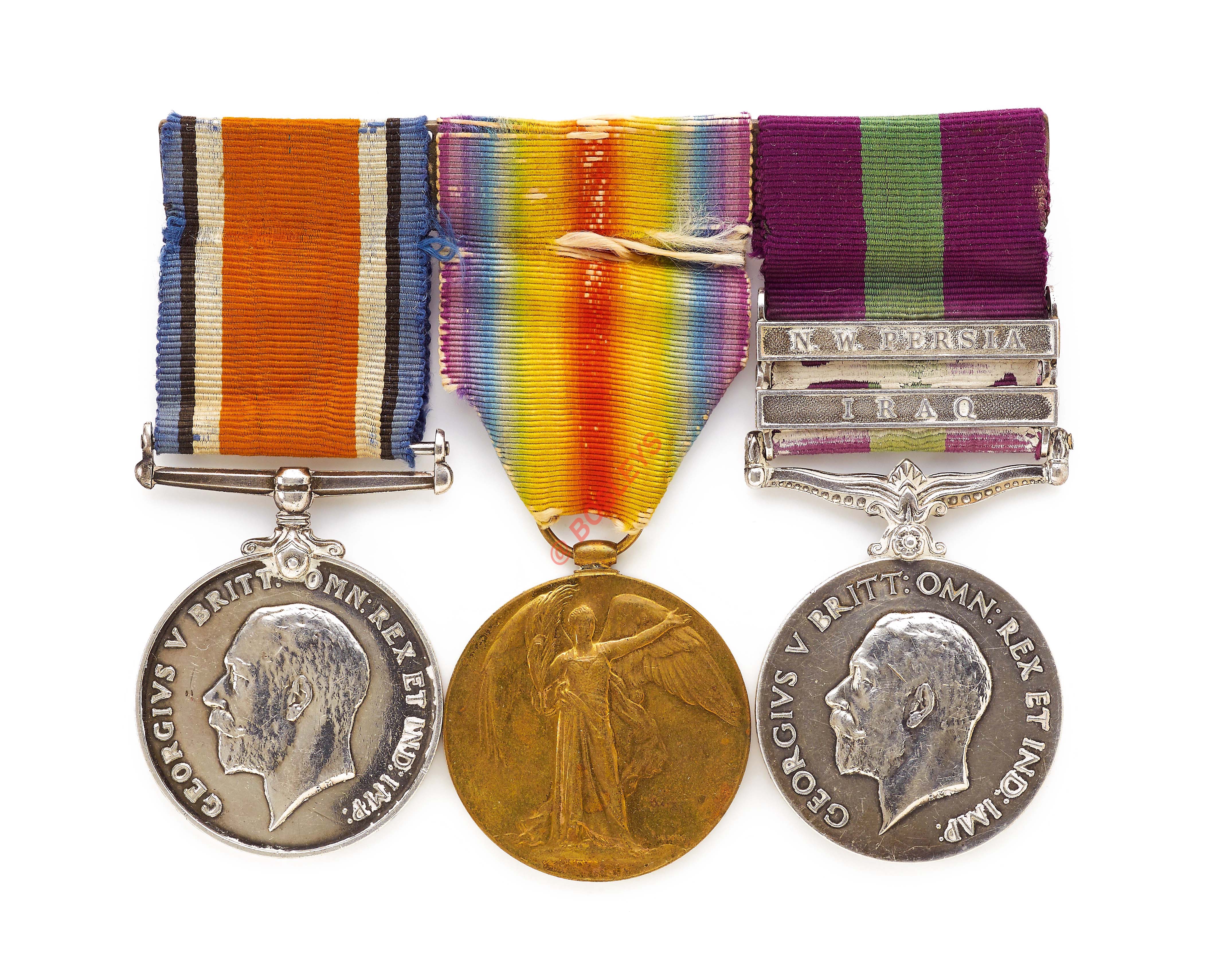 Royal Irish Fusiliers / Royal Inniskilling Fusiliers WW1 Officer's GSM Group of Three Medals.
