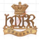 Boer War Her Majesty’s Reserve Regiment of Hussars brass cap badge. Die-stamped. (KK 1125) Three