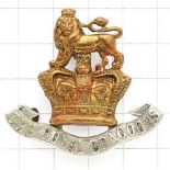 Royal Dragoons Victorian OR’s cap badge circa 1896-1901. Good die-stamped bi-metal example being