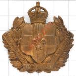 Lincolnshire Imperial Yeomanry bronzed cap badge. A good scarce die-stamped example. (KK 1357)