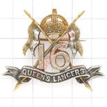 16th Queen’s Lancers Edwardian Officer’s pagri badge circa 1902-05 A good scarce short lived die-