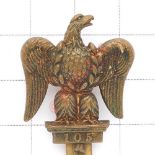 Royal Dragoons WW1 OR’s cap badge circa 1915-19. Small die-stamped brass eagle. (KK 1982) Slider VGC