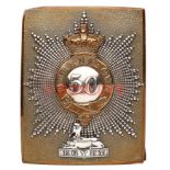 50th (or the Queen's Own) Regiment Victorian Officer's shoulder belt plate circa 1850-55. A good