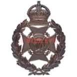 7th Gurkha Rifles Officer's Birmingham 1908 hallmarked silver pouch belt plate. A very fine and