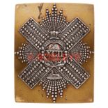 Scottish. 92nd (Gordon Highlanders) Regiment Victorian Officer's pre 1881 shoulder belt plate. A