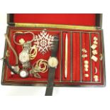A selection of jewellery to include wrist watches, earrings, S Christian Fogh Sterling silver brooch