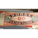 A selection of Borax Soap packaging and boxes