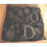 A box of rubber fork gaters and covers for drives and speedos