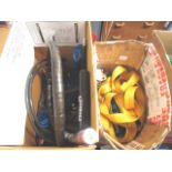 A large quantity of miscellaneous pad locks and mixed ratchet straps