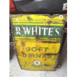 An R Whites enamelled soft drinks advertising sign, circa 1930, 76cm x 51cm