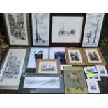 Liam Keely - a pair of signed watercolours dated 2001, together with a pair of signed Darleonagne