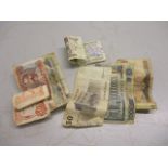 A small amount of vintage foreign bank notes to include Barbados and Israel