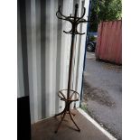 A beech, bentwood hat and coat stand, 76 1/4h
