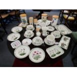 A selection of Portmerion Botanical tableware's