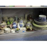 A quantity of early to mid 20th century china and pottery to include Quimper and a quantity of