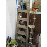 A vintage wooden step ladder, 67 1/4