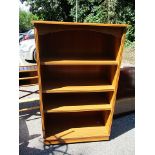 A modern elm bookcase, 56 3/4h x 34 3/4 w