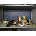 Collectors' dolls, African treen, mixed glass, ceramics and ornaments