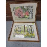 MP - Two Australian watercolours, initialled and framed