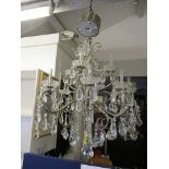 A modern 'Maison' crystal drop chandelier, 24 h (excluding chain)