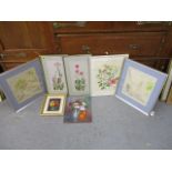 Pictures to include Hilda Sole - a pair of African scenes, watercolours, signed, 12 x 11, framed and