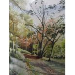 Robert Garven - depicting a woodland scene, watercolour, signed lower right corner, 19 x 15 1/2,