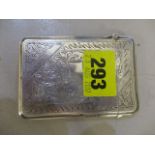 An early 20th century silver card case, maker's mark J&C. Total weight 60 grams