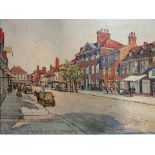 Hansford-White - Marlow, High Street, oil on canvas, signed lower right corner, 15 x 20, framed