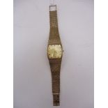 Omega - gents Deville mechanical, hand wound cal. 620, 9ct gold wristwatch with a gold baton dial,