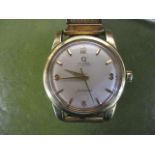 Omega - gents Seamaster, automatic, gold topped, wristwatch, circa 1960 with an off white baton