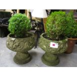 A pair of stoneware planters, 18 h