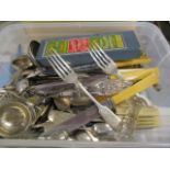 A good selection of silver plated cutlery and flatware