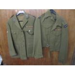 Two World War II Yorkshire Dragoon jackets
