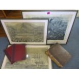 Three Victorian prints and three books to include Pictorial History of the War