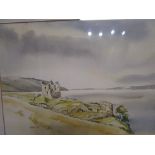 Pictures to include Letchford '89, Urqhart Castle, Loch Ness; a European extensive landscape with