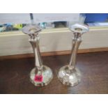 A pair of American silver candlesticks