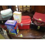 A selection of vanity cases and ladies purses to include a Helena Rushinstein vanity case