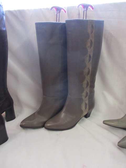 Mixed knee high and ankle ladies leather and suede boots to include a pair of Bally boots, size 6 - Image 2 of 2