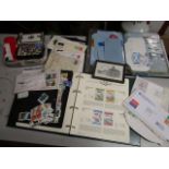 A small selection of stamps to include an album of Classic Car Heritage collectors stamps, 1st day