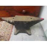 A large iron anvil