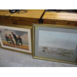 Prints to include Vettriano and Robert Bateman - Cheetah Siesta, limited edition print, 72/500, 20 x