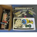 A quantity of Scalextric items to include four cars