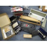 A quantity of books and tools, mainly on engineering to include a Baird and Tatlock Ltd air meter in