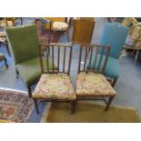 Four mixed 19th century and later chairs