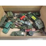 A group of early 20th century Dinky toys, diecast model vehicles to include a Morris Oxford car, a