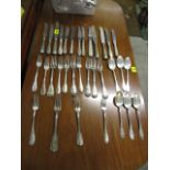 An assorted lot of silver plated flatware