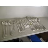 Georgian, Victorian and later silver flatware, London hallmarks, various makers and dates